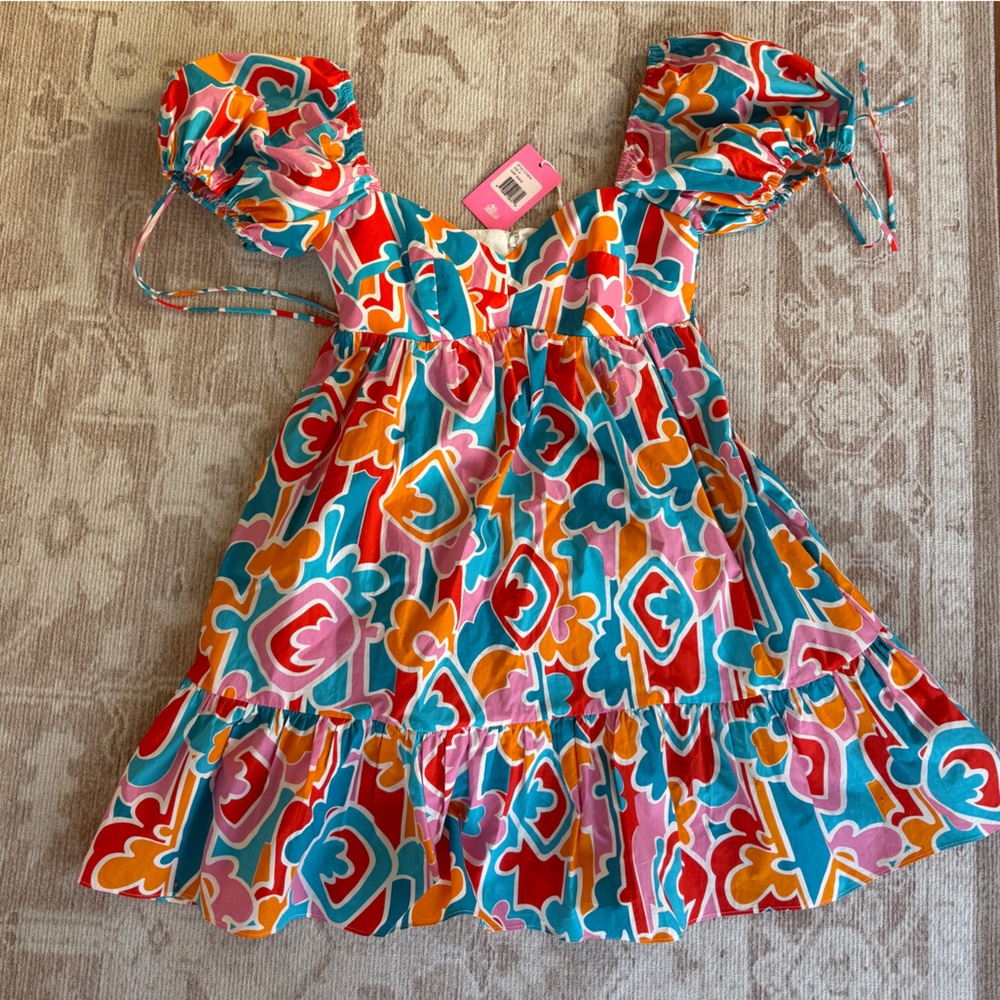 Amanda Uprichard Colorful Floral Mini Dress